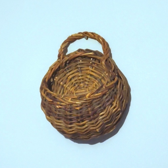 Other - Woven Wooden Hanging Basket